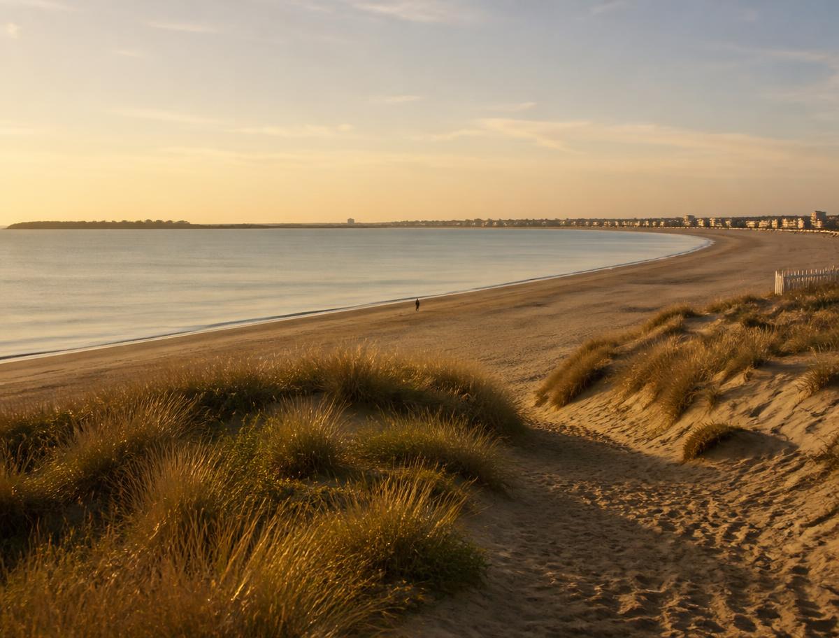 Littoral de Loire-Atlantique au coucher du soleil